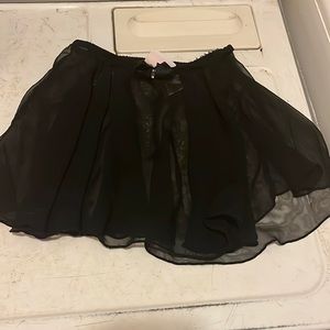 Black translucent dance skirt with bow